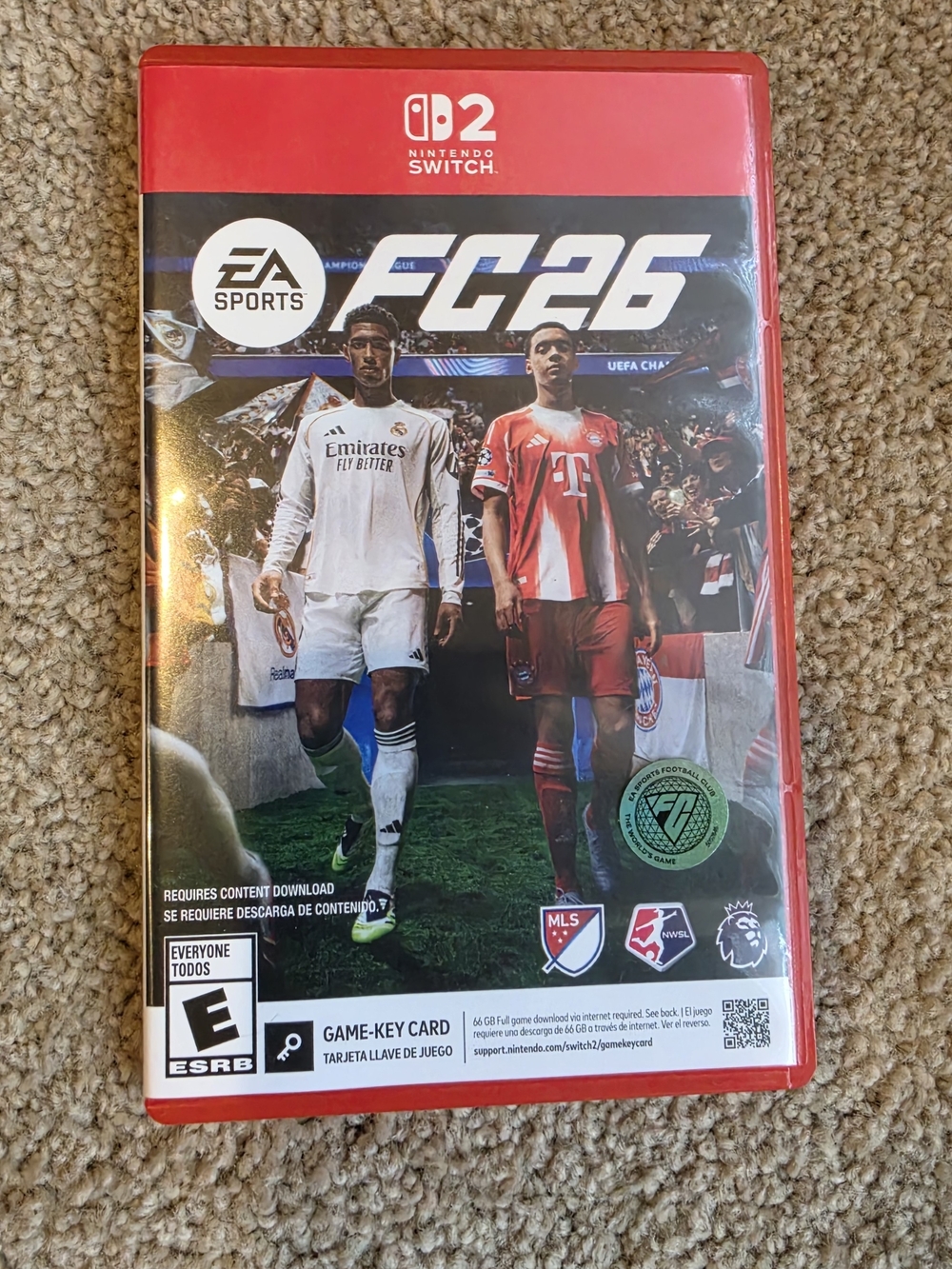 Nintendo FC26 Soccer Game - Red Case
